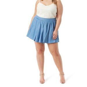 Jessica Simpson Women's 2X Plus High Waisted Pleated Skort/Shorts/Skirt New with